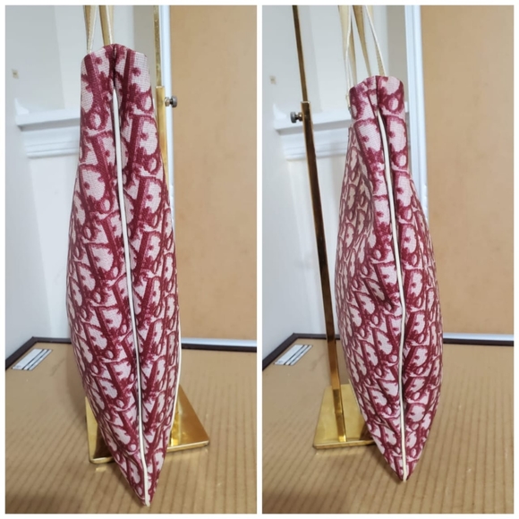 Authentic Christian Dior Monogram Trotter Book Tote Raspberry - Picture 9 of 11